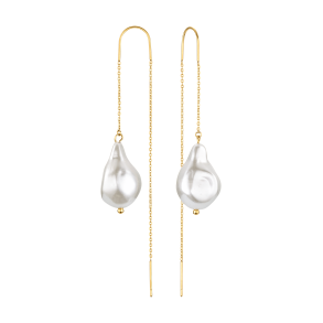 Arhms Azzurra rehngere i 18k. Guldbelagt Stl med Perle 