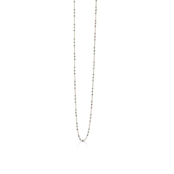 Rosaforgyldt Collier m/Hematit 80 cm 03333093-80