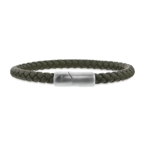 Force Grnt Flettet Lderarmbnd 21cm