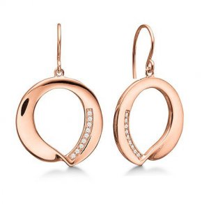 Rosaforgyldte reringe m/Zirkonia 03972228-75