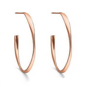 Rosaforgyldte Creoler m/Zirkonia 03973413-99