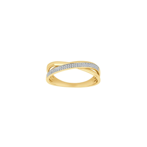 14kt. Guldring m/0,10ct. - 10100400500
