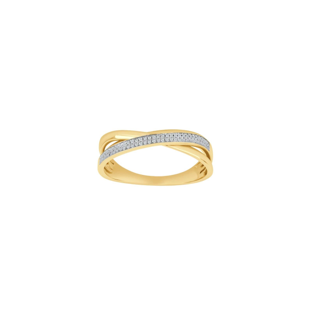 14kt. Guldring m/0,10ct. - 10100400500
