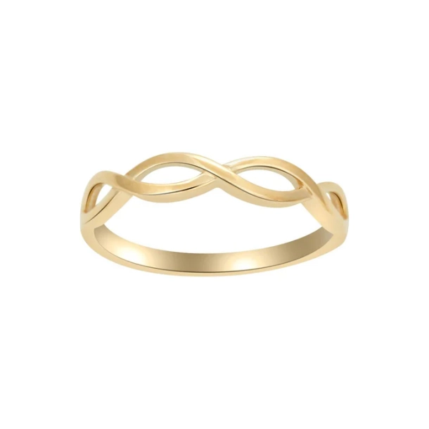 8kt. Snoet Guldring