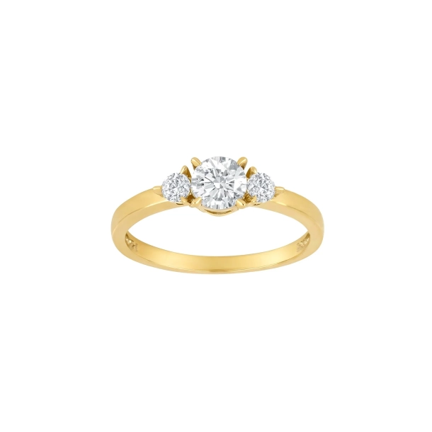 Siersb�l 8kt. Guldring m/cz