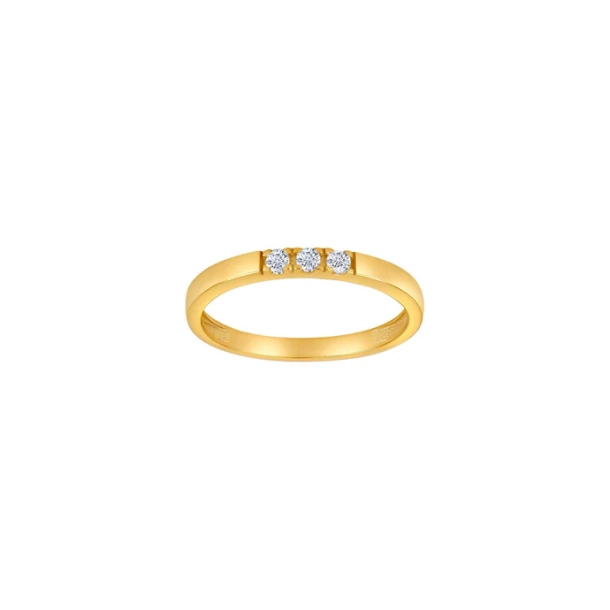 8kt. Guld Alliancering m/3 cz. 