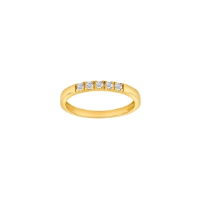 8kt. Guld Alliancering m/5 cz. 