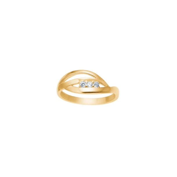 8kt. Guldring m/Cz