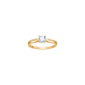 8kt. Solitaire Guldring m/Cz