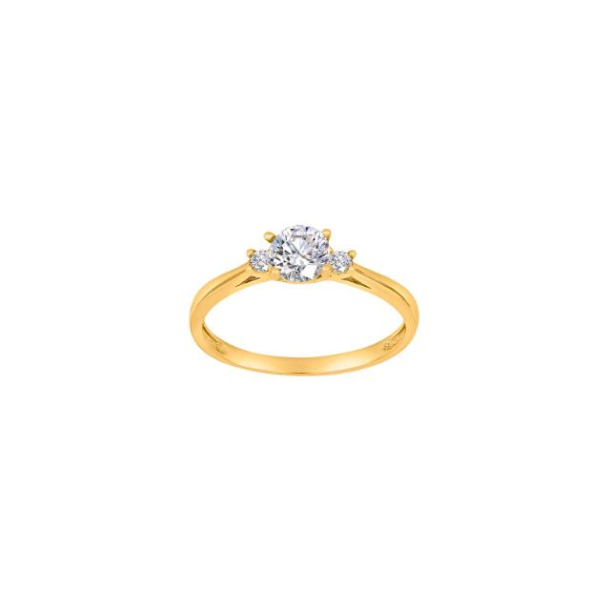Siersbl 8 kt. guldring m/ 3 cz 1042994030