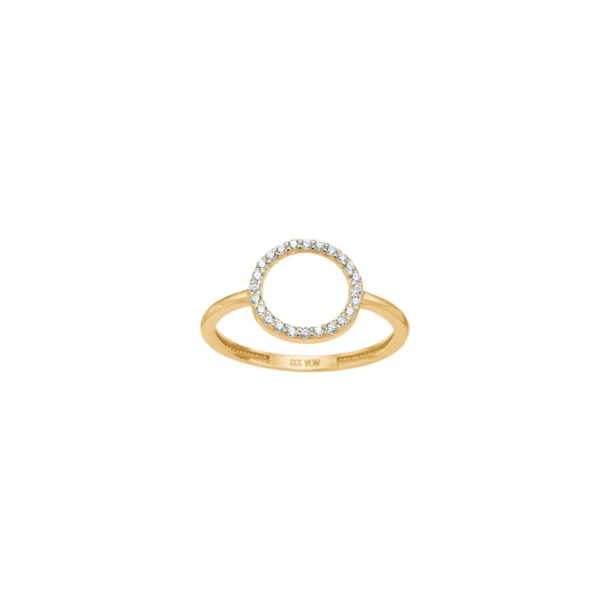 8kt. Guld Cirkelring m/Cz
