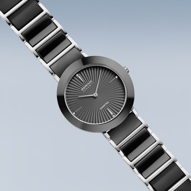 Bering Dameur Ceramic Sort m/LAB GROWN DIAMOND 11435-702