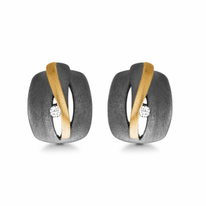 Slv restikker m/8kt. Guld og Zirkonia 11921831-75