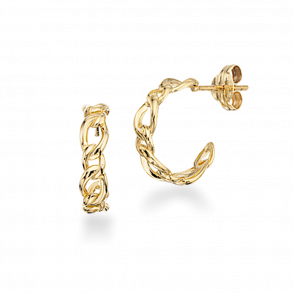 8Kt Guld Halvcreoler 119493