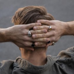 SON of NOA Rhod. Slv Massiv Signetring 1251049