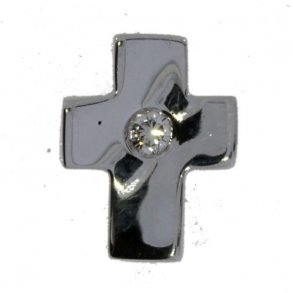 14kt. Hvidguldskors m/Brillant 0.05ct 12532 AD5 B7