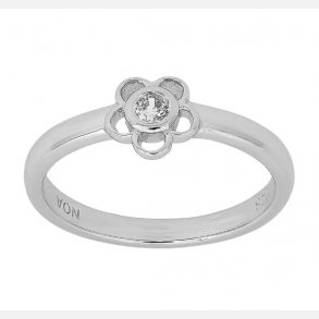 Rhodineret Slvring m/Blomst 134 005