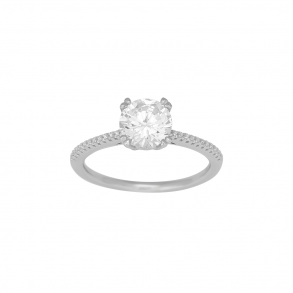 Ellenor Rhodineret Slvring m/Zirkonia 145 089