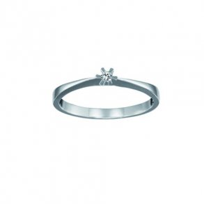 14kt Cheri Hvidguldsring m/0.03ct Brillant str 51 1511-21470301