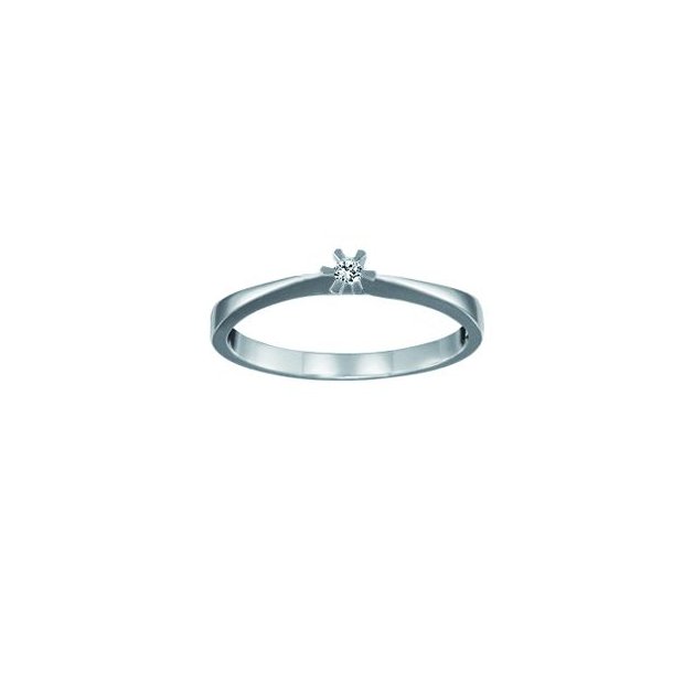 14kt Cheri Hvidguldsring m/0.03ct Brillant str 51 1511-21470301