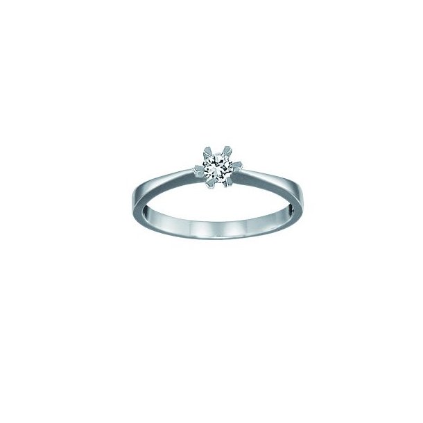 14 kt. Cheri Hvidguldsring m/0.15ct Brillanter str. 54 1511-21471501