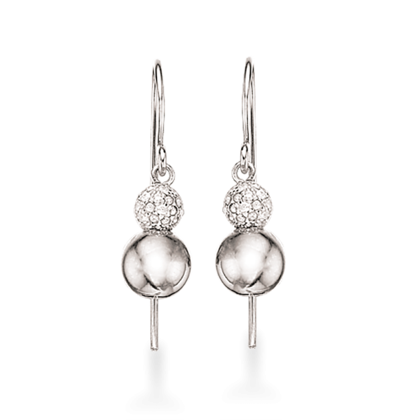 Slv rebjler m/Kugler og Zirkonia 152912