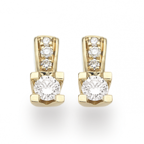 Kleopatra Queen 14 kt. restikker m/2x0.115ct Brillanter 1535,23