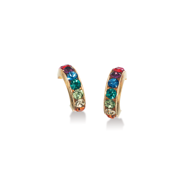 Forg. Slv Halv Creol m/Zirkoner 153602