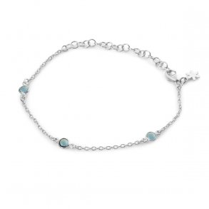 Slv Armbnd m/London Blue Vedhng 1585-1-174