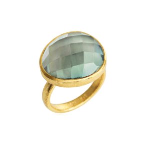 SFB Forg. S�lvring m/Gr�n Kvarts 1649-2-107