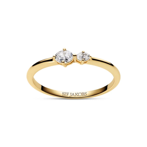 Sif Jakobs Essenza Due Ovale Fg. Slvring m/Zir SJ-R2745-CZ-YG