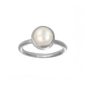 Slv Ring m/Ferskvandsperle 1659-1