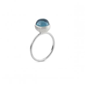 Slvring m/Londonblue Krystal str. 54 1692-1-174