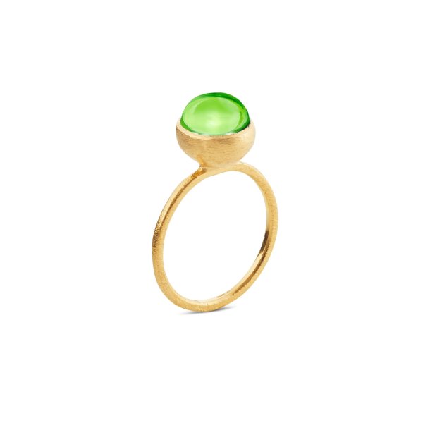 Forgyldt Ring m/Peridotfarvet Krystal1692-2-200