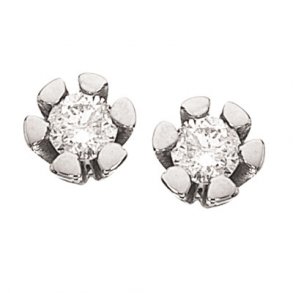 Vida 8Kt Hvidgulds restikker m/0.06ct Brillanter 1814.06