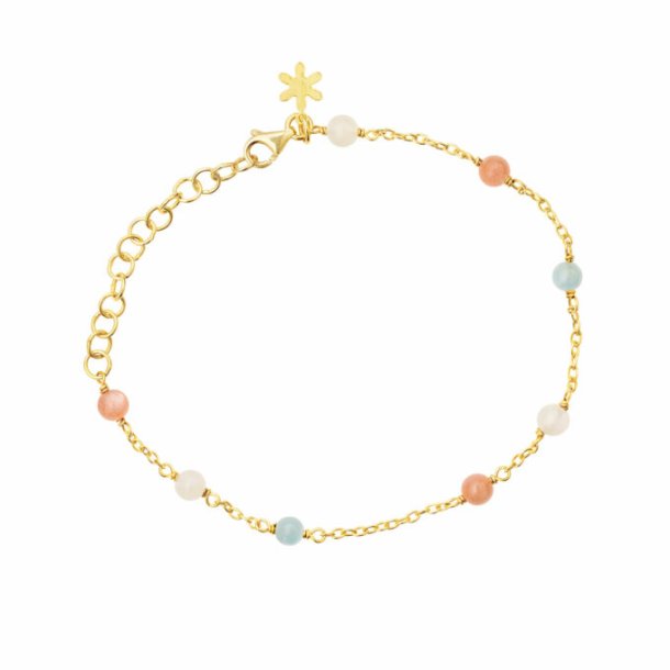SFB Fg Armbnd m/Mnesten &amp; Akvamarin 1882-2-20-577