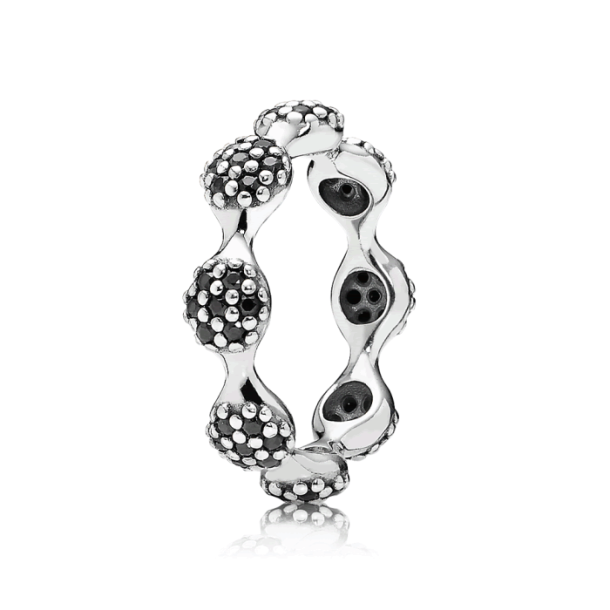 Pandora Slvring m/Sort Zirkonia 190889NCK