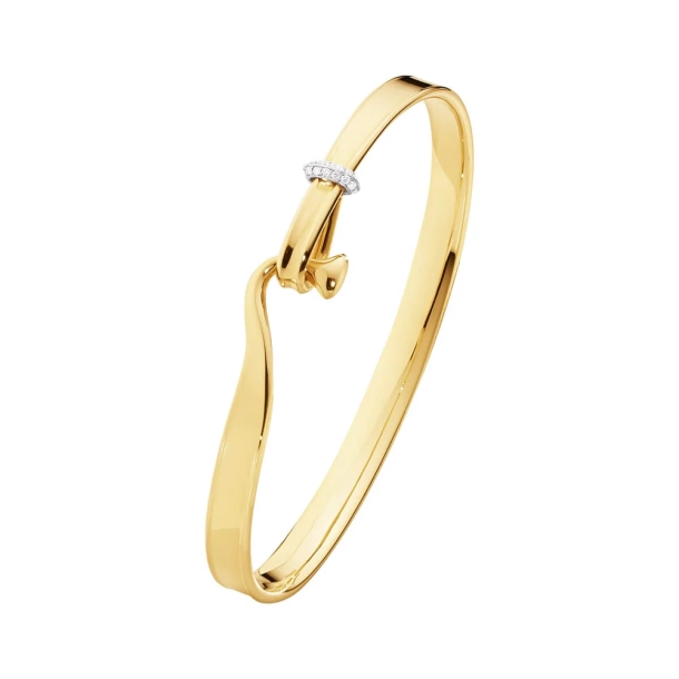 18kt Georg Jensen Torun Armring med 0,08ct Diamanter