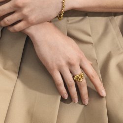 Georg Jensen Grape 18 kt Cluster Ring m/0,11ct 2000142300