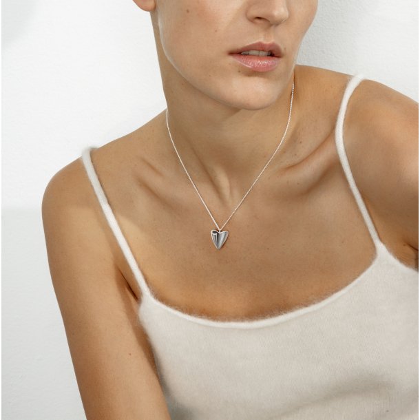 Georg Jensen Folded Heart Slv Halskde 20001256