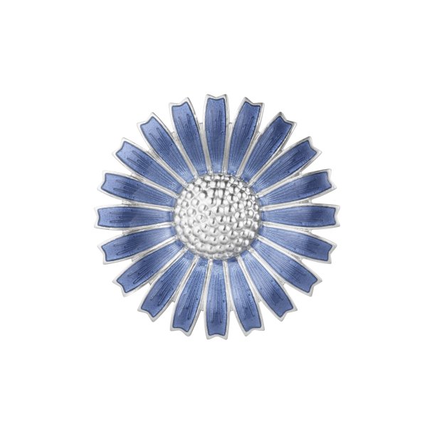 Georg Jensen Daisy Slv Broche m. Bl Emalje 20001546