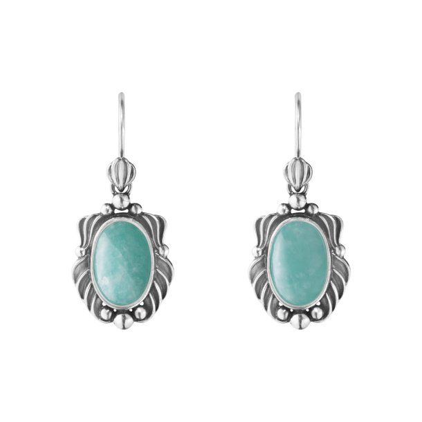 Georg Jensen Heritage 2025 Slv rehngere m. Amazonit 20001610