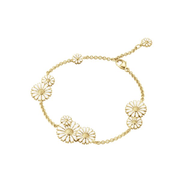 Georg Jensen Daisy 9 Flower Forgyldt Slv Armbnd 20001667