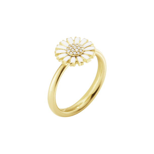 GJ Daisy Forg. Ring 11mm m/0,05ct Pav&eacute;