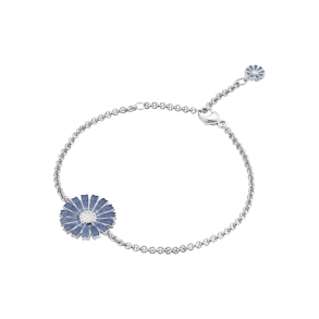 GJ Daisy Rhod. Slv Armbnd m/Bl Emalje