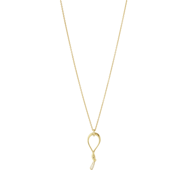 Georg Jensen 18 Kt Mercy Swirl Vedhng m/Pav + Kde 20001831