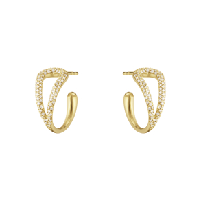 Georg Jensen 18 Kt. Mercy Swirl Earhoops m/Pav 20001835