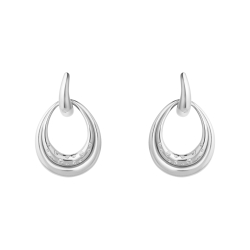 Georg Jensen Rhod. S�lv Medium �reringe m/Dia 0,08ct 20001958