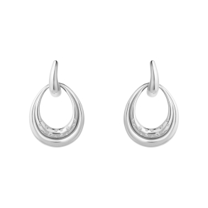 Georg Jensen Rhod. S�lv Medium �reringe m/Dia 0,08ct 20001958