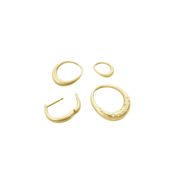 Georg Jensen 18kt Offspring �reringe m/Dia 0,08ct 20001959